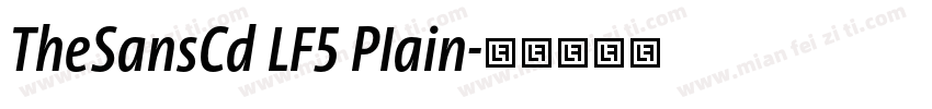TheSansCd LF5 PIain字体转换